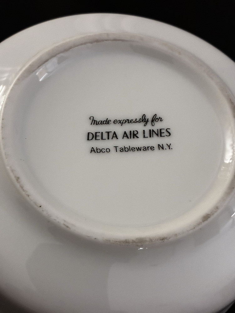 VINTAGE DELTA AIR LINES ABCO TABLEWARE BOWL FIRST CLASS