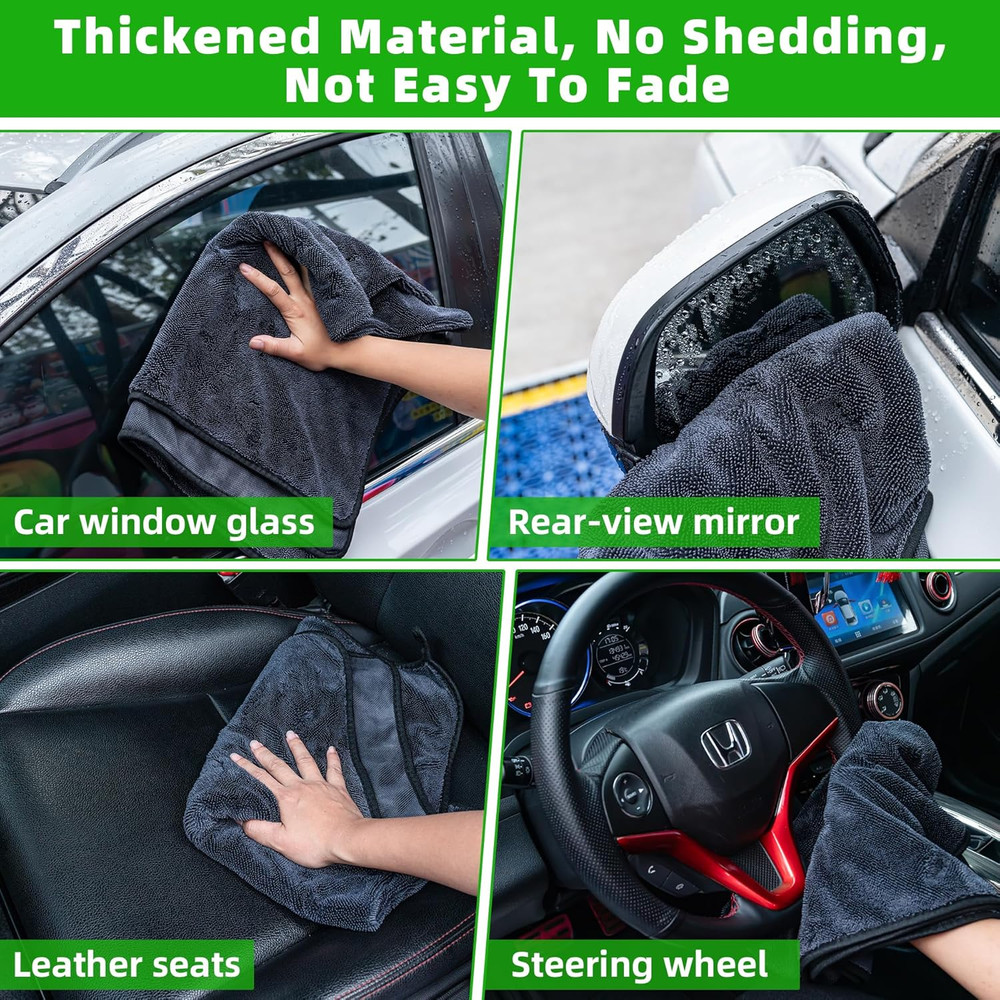 Large Microfiber Car Drying Towel, Ultra Absorbent Microfiber Cleaning Cloth ...