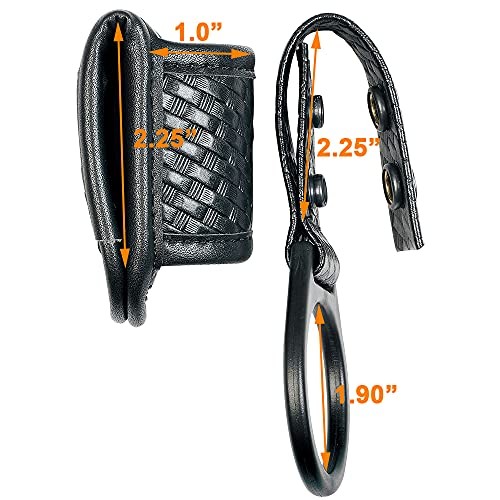Compact Flashlight Holder(Open Top)+ Flashlight Ring Basketweave Outer Snap