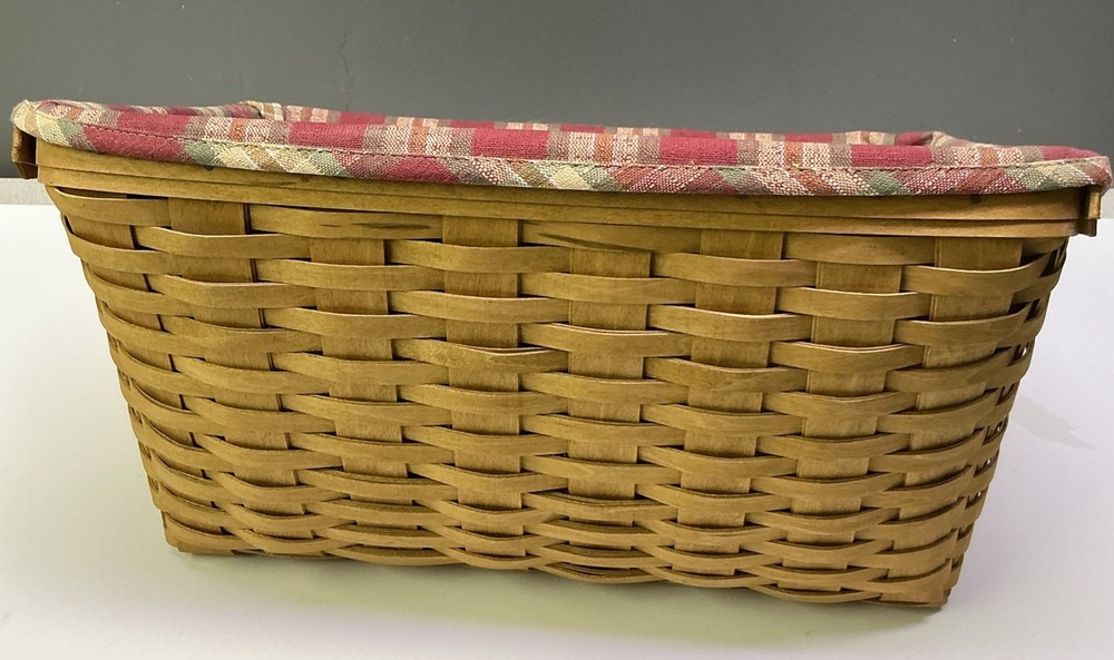 Longaberger Large Desktop Basket With Plastic Liner and protector
