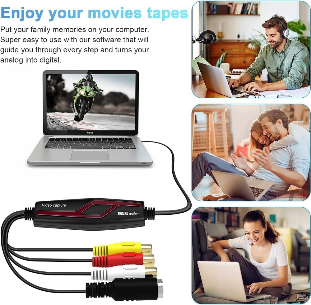 Mini DV to Digital Converter RCA USB Video Capture