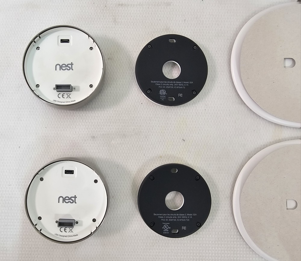 2 - Google Nest 1st Generation Learning Programmable Thermostats & Wall Plates