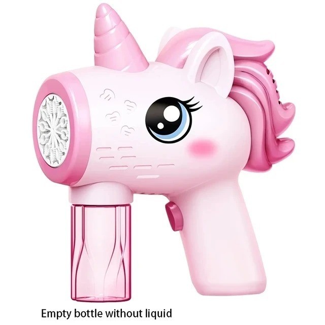 electric bubble gun, toy bubble machine, automatic soap blower with light