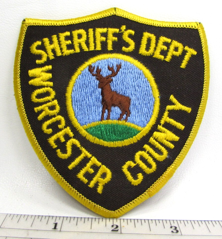Vintage Worcester Co Massachusetts Sheriff's Dept Jacket Patch First Responder