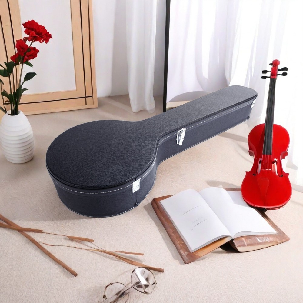 Black Banjos Hard Shell Case With 5-6 String & Microgroove, Banjoline Hard Case