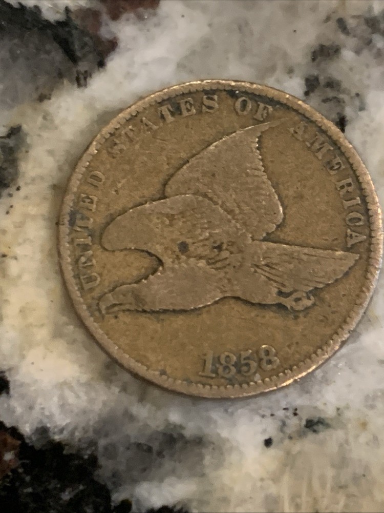 1858 Flying Eagle One Cent VG