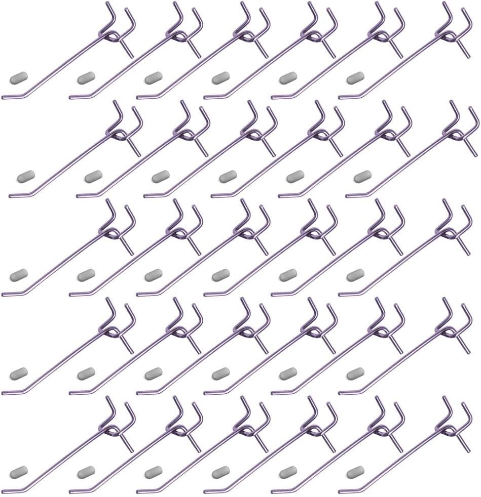 Versatile 30-Piece Silver Pegboard Hooks - 4-Inch Heavy-Duty Storage Solution