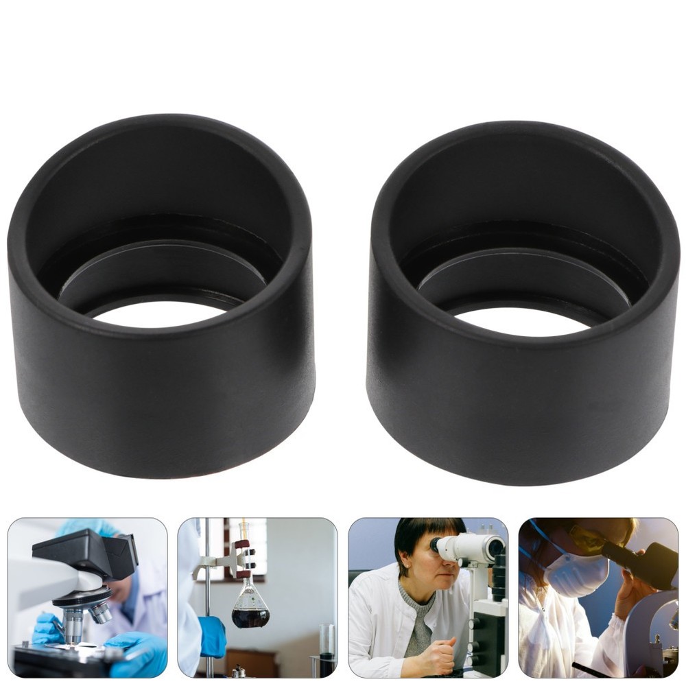 2 Pcs Rubber Eye Shield Eye Guards Cups Eyepiece Covers for Microscope