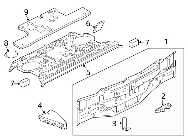 Genuine Nissan Rear Body Panel 79110-9DJ0A