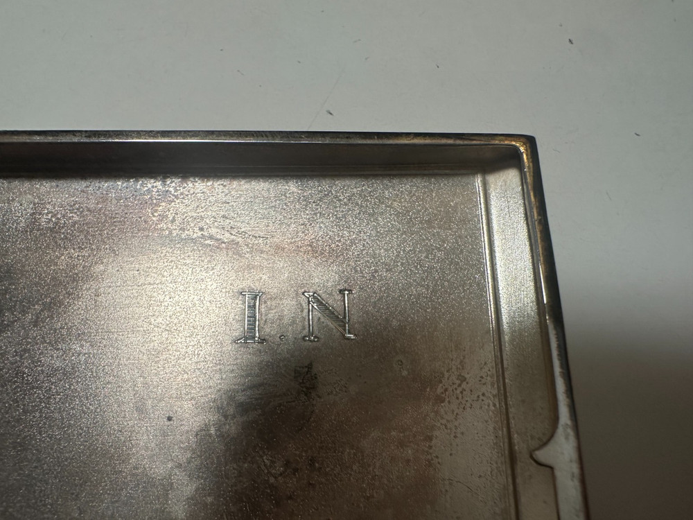 Vintage 835 Silver Cigarette Case Box~113 Grams