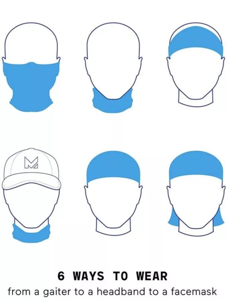 Mission Compact Cooling Neck Gaiter Face Cover - Blue