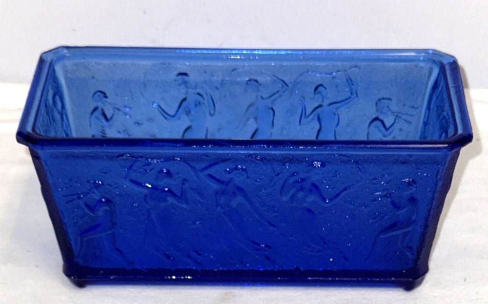LE Smith DANCING NYMPHS COBALT BLUE 7 3/4" PLANTER