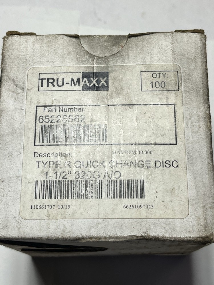 Try-Maxx Type R Quick Change Disc 1-1/2" 320 Grit A/O