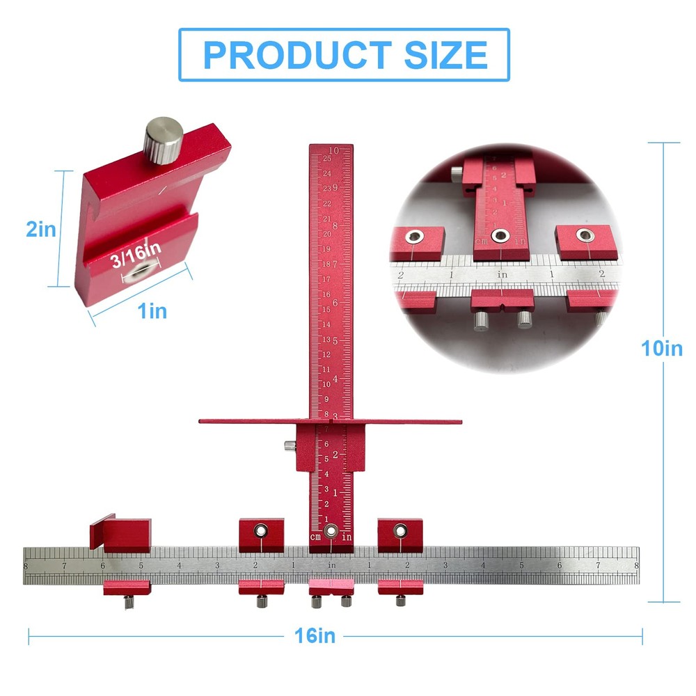 Cabinet Hardware Jig Cabinet Hardware Template for Installing Drawers Pulls a...