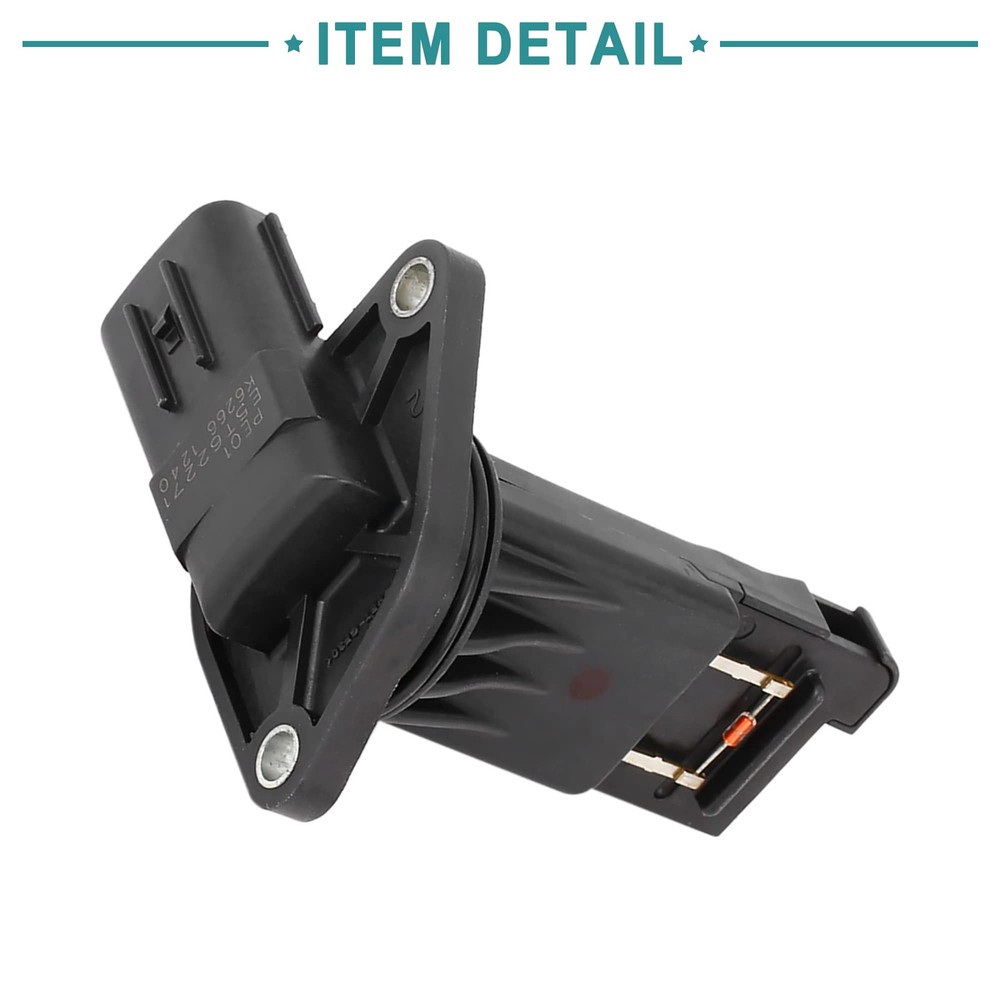 MAF Sensor Front Mass Air Flow Meter Sensor for Mazda 6 Black Replacement
