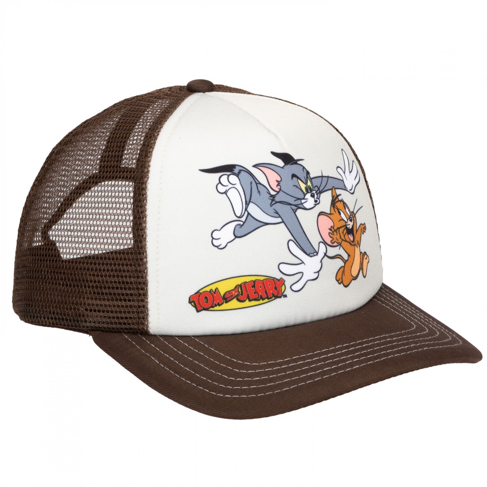 Tom and Jerry Chase Snapback Trucker Hat Multi-Color