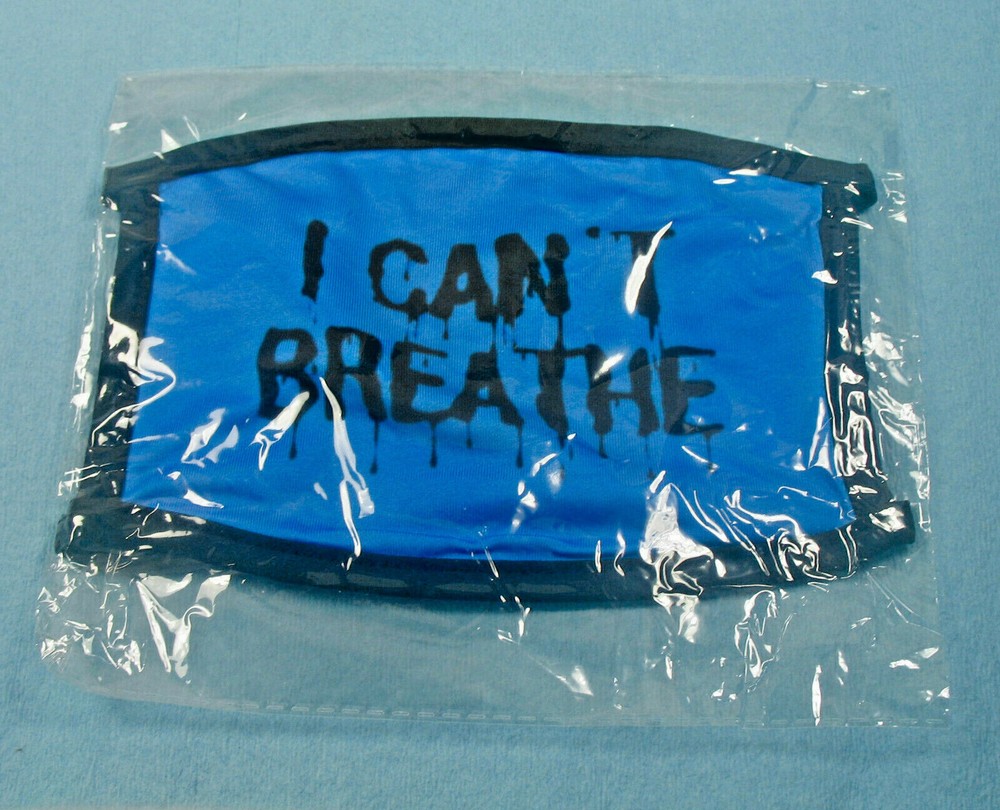 Get 4ea Designer Face Mask "I Can't Breath" Make a Statement -- Let People Know