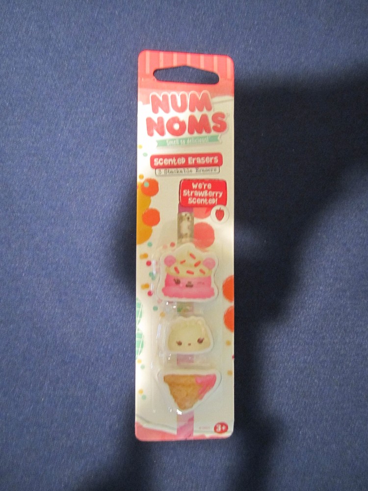 Num Noms Stackable Strawberry Scented Erasers - New