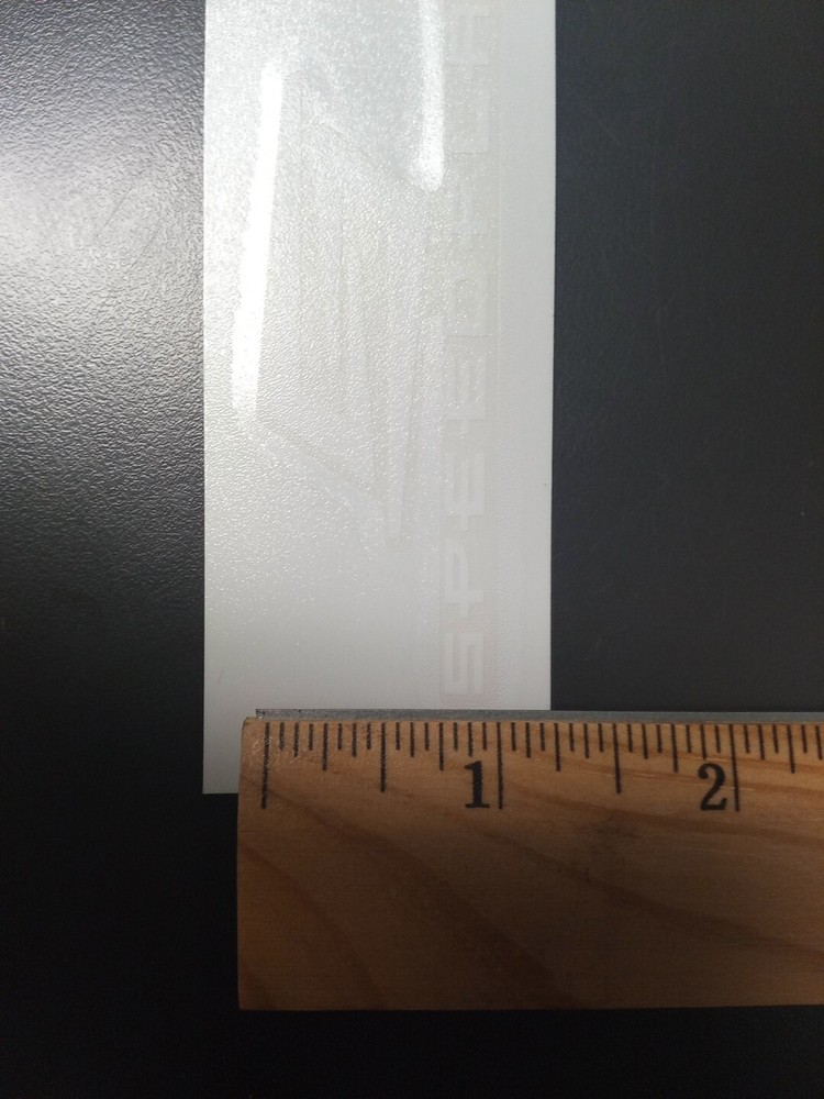 3.5" Speed Play Decal/Sticker White on Clear