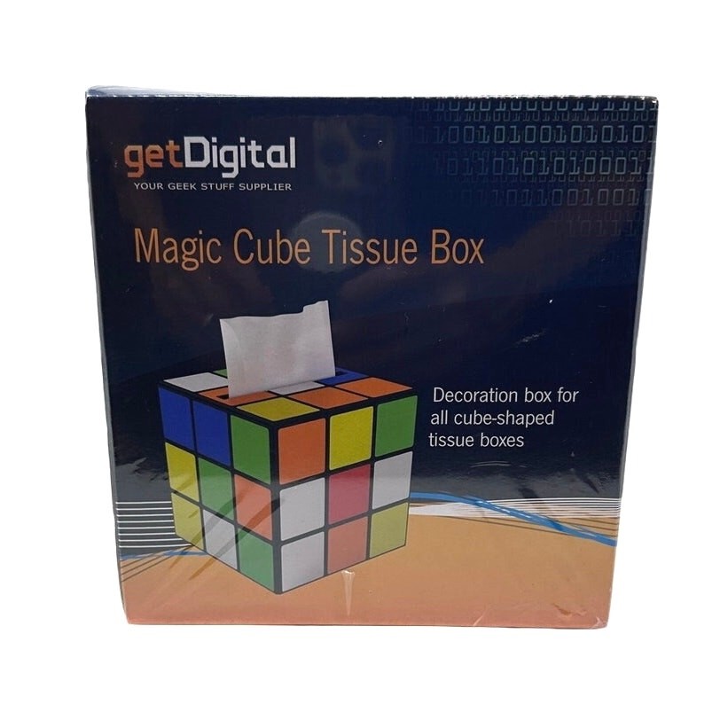 New in Box Magic Cube Tissue Box