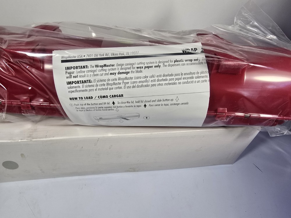 New Wrap Master Plastic: Wrap Dispenser Cutter - Red Grey Model 1500