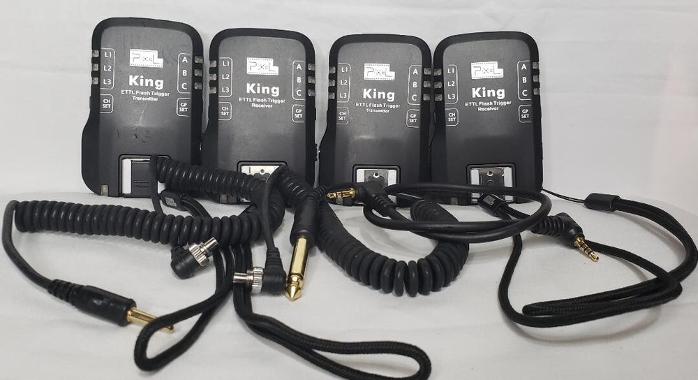 Pixel King Wireless TTL Flash Trigger Transmitter & Receiver for Canon (2 Sets)