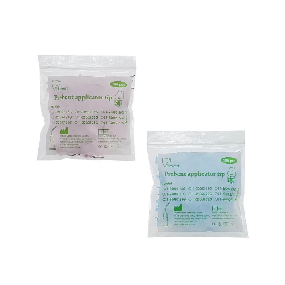 200 tips - Pre Bent Needle Flow Dispensing Tips 100 per bag / 2 bags