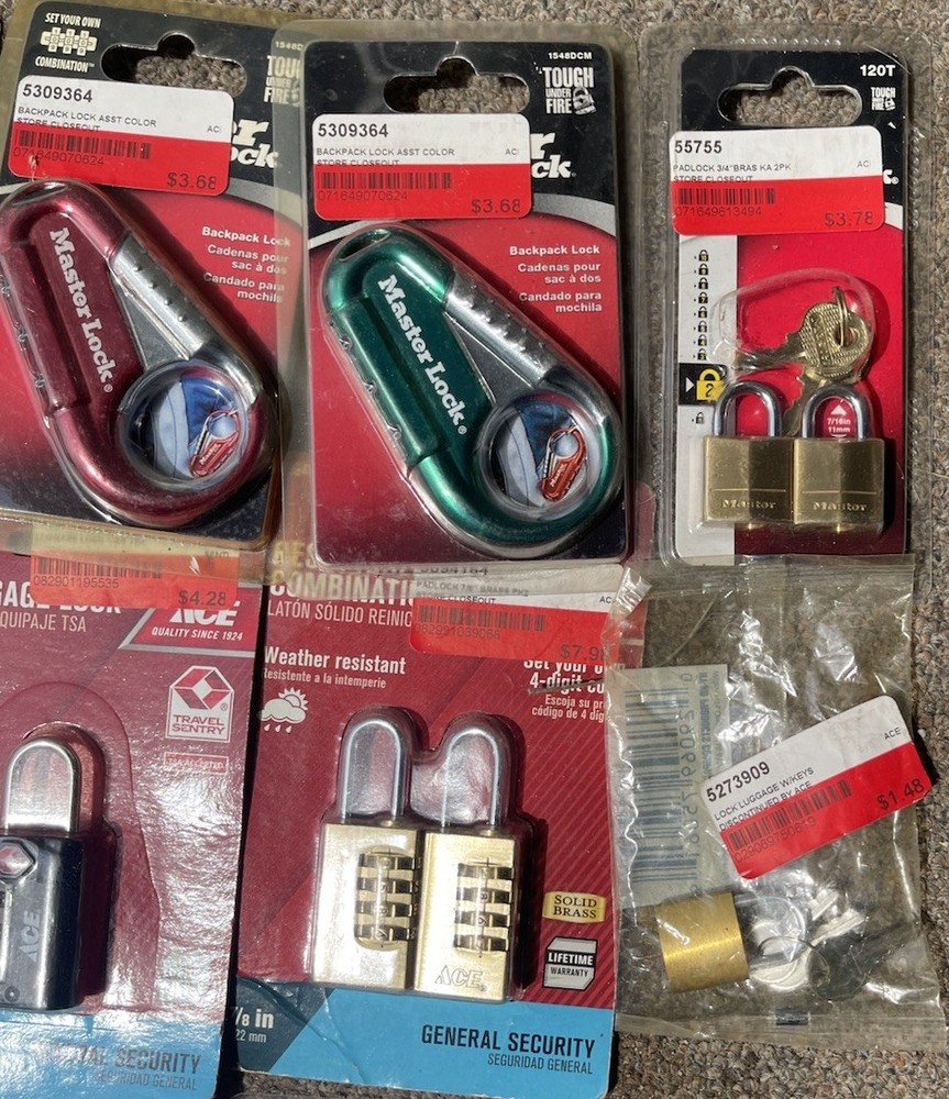 Lot Of Combination/Packlock/Dial Locks