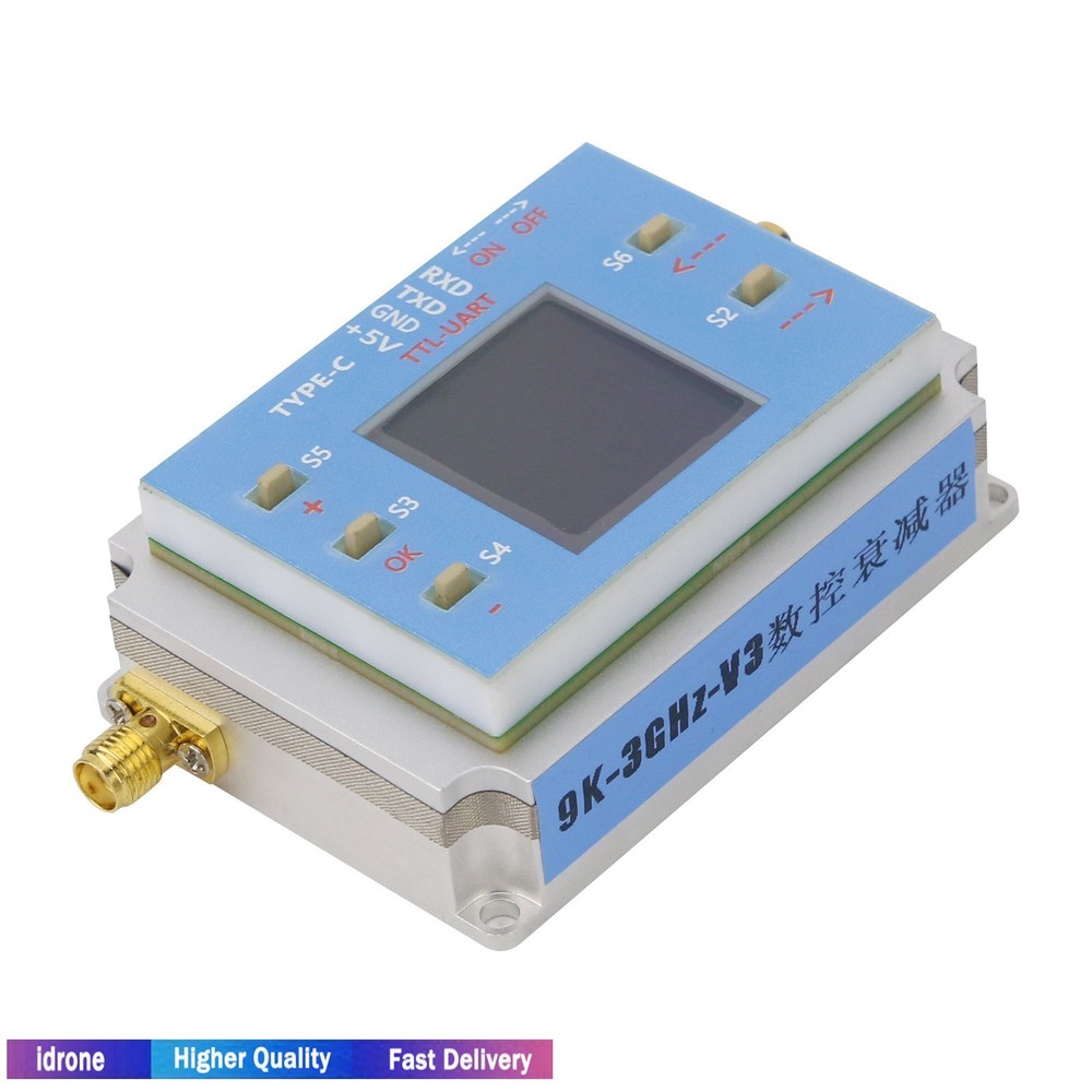 ATT-6000V3.0 90dB DC-3GHz Programmable RF Attenuator 0.25dB Step w/ 1.3" OLED