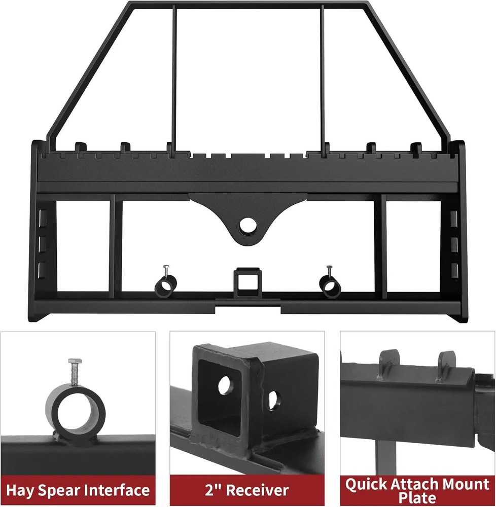 2500 lbs Skid Steer Pallet Fork Attachment, 45" Pallet Fork 42" Fork Blades