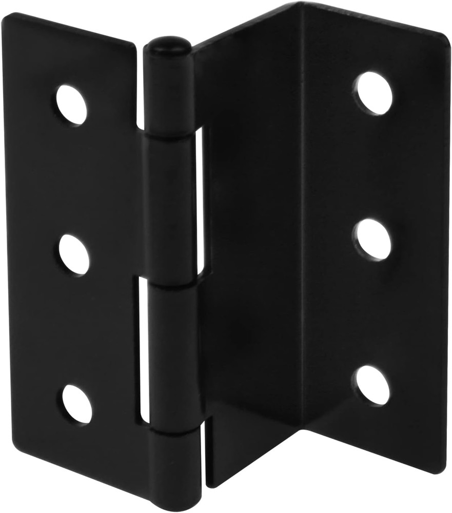 6 Pcs 3" High Half-Surface Chest Hinges,Black Offset Hinge for 1" Thick Door Pan