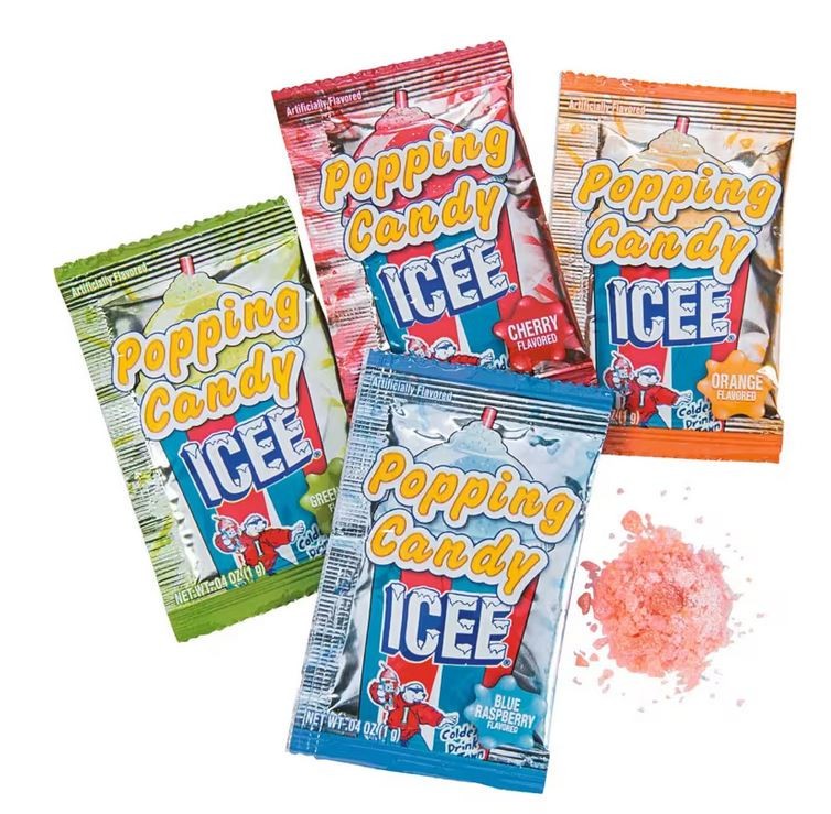 250 Pack ICEE Assorted Fruit Popping Candy Mini Packs – 8 oz Bulk Candy