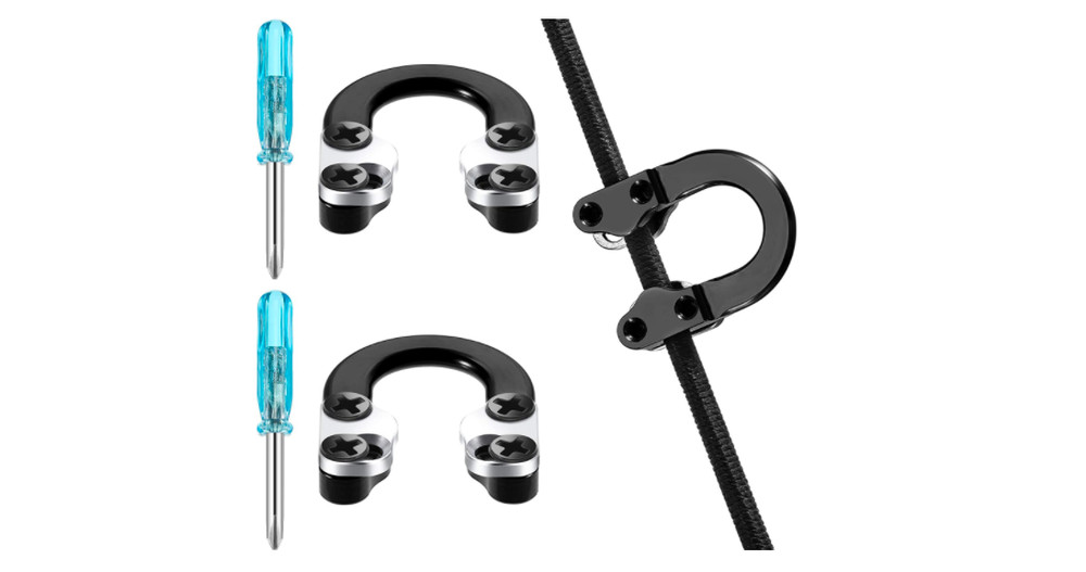 2 Archery D Loop Compound Bow Ring Buckle Release Stability Hunting Metal U Nock