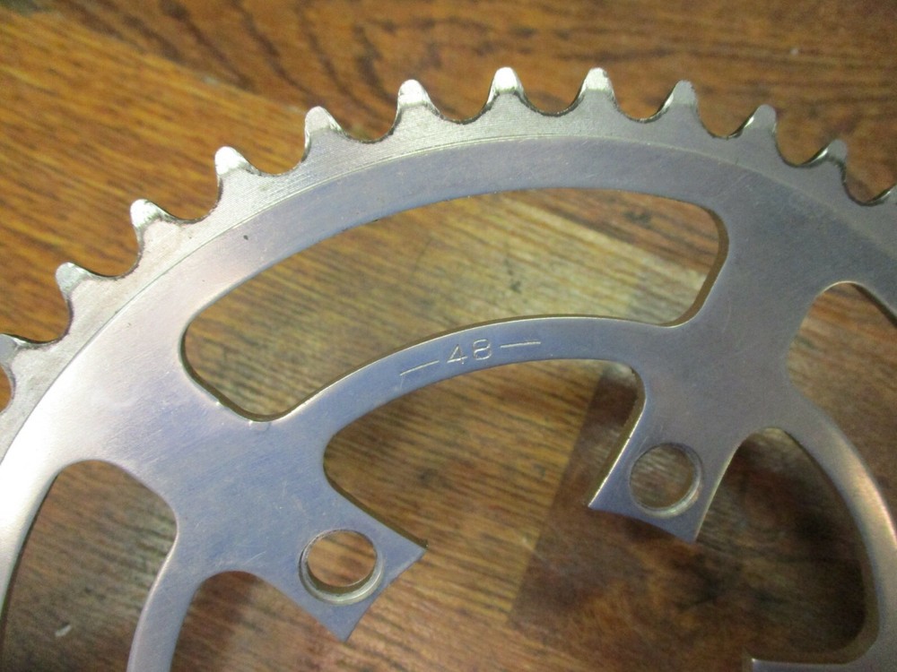 VINTAGE TREVANO 5 BOLT 80 BCD 48T CHAIN RING - SILVER