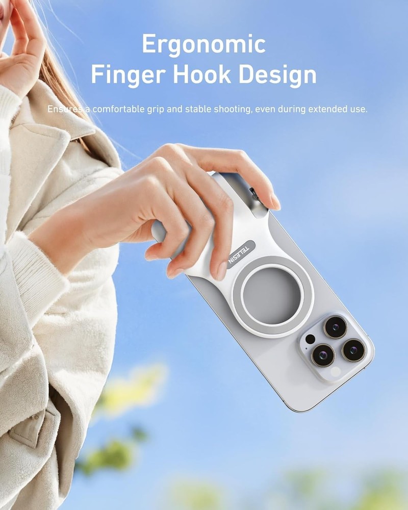 Fun Shot Magnetic Phone Camera DSLR Style Shutter Grip for Iphone & Android