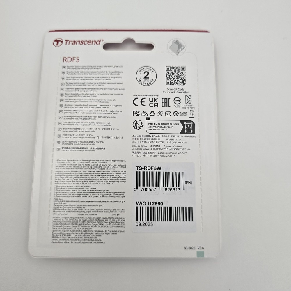 Transcend RDF5 USB 3.1 Card Reader Gen 1