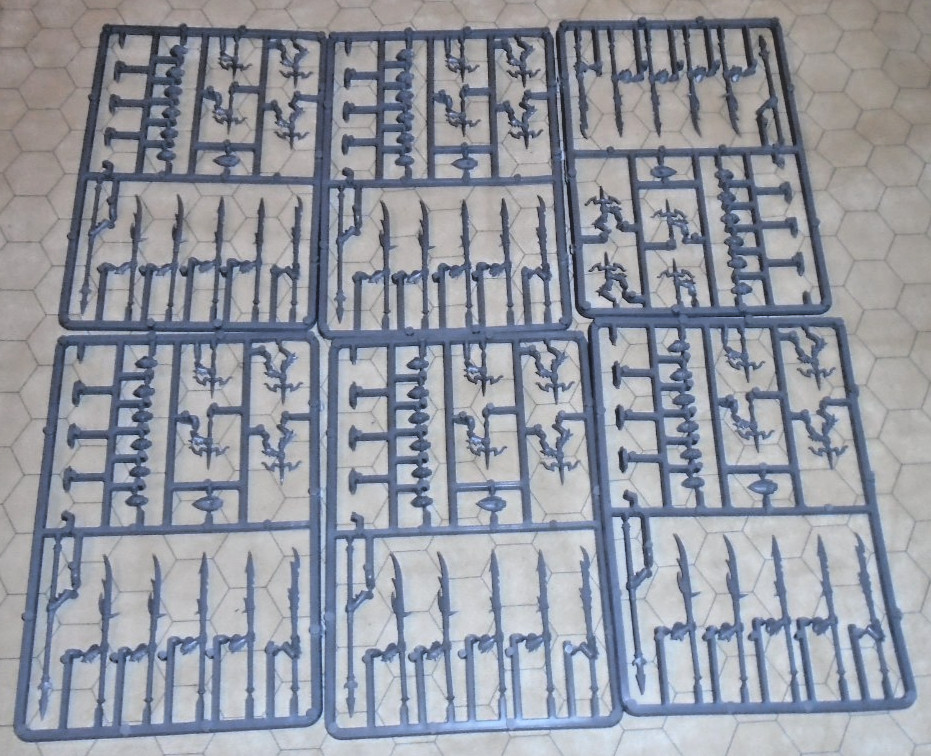Warhammer Dark Elves Warriors OOP Sprue Bits - Spears, Repeating Crossbows