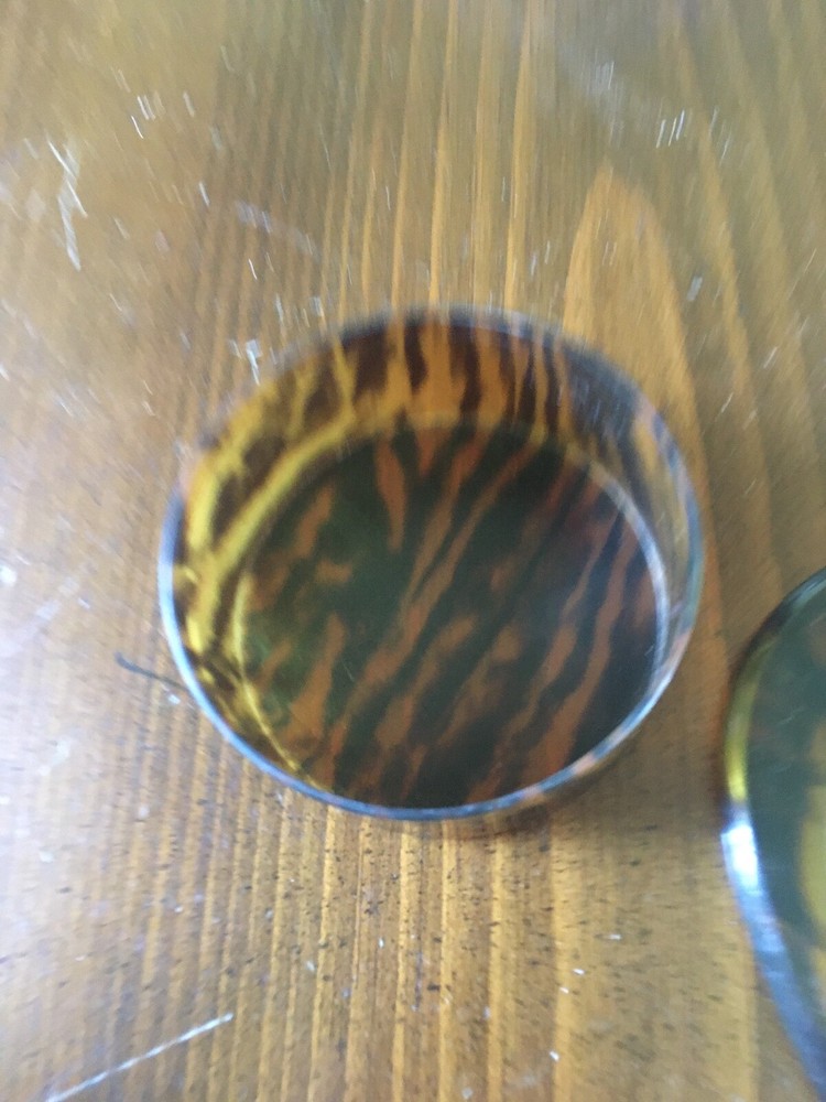 FANTASTIC Antique Celluloid Art Deco Shell Hand Mirror & matching Box