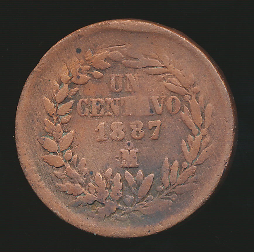 Mexico - Second Republic 1887-Mo CENTAVO (Copper)