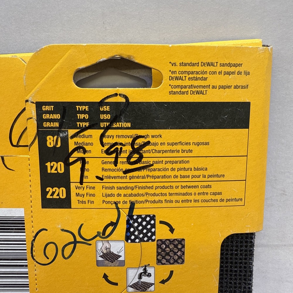 DEWALT DWAM4321 80 Grit Mesh Sheet (5 Sheets), 1/4"