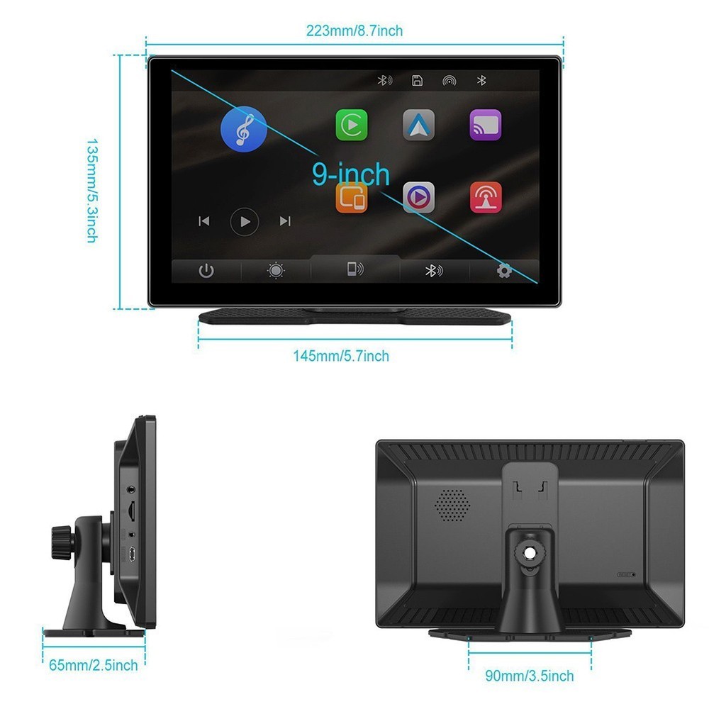 Wireless Connectivity 9 Inch Monitor Featuring Backup Camera Functionality