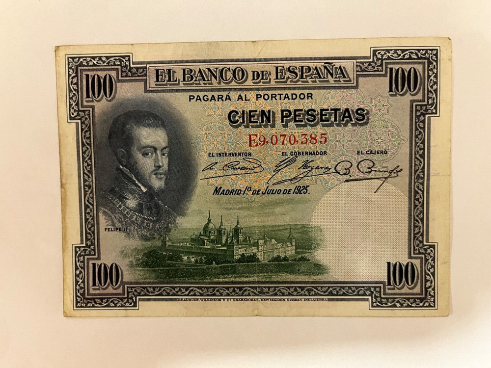 1925 Spain 100 Pesetas - World Banknote
