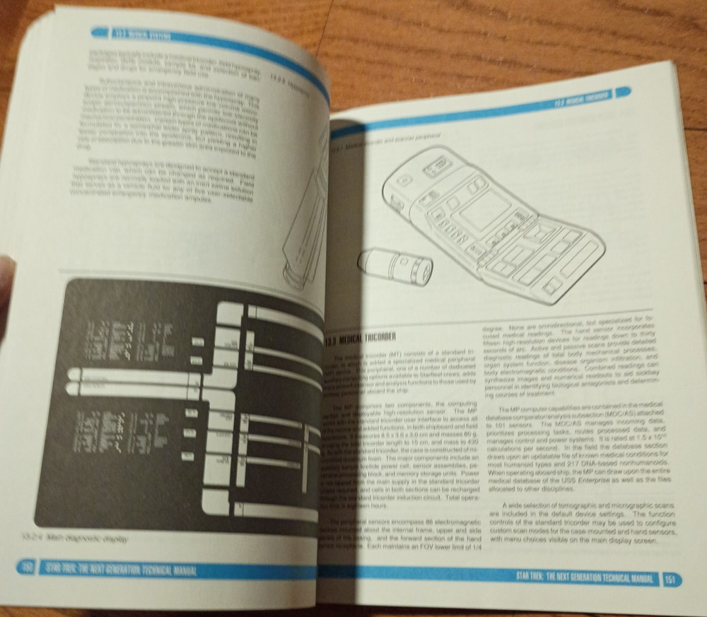STAR TREK: Next Generation Technical Manual (SC Book, 1991, VG/EX)