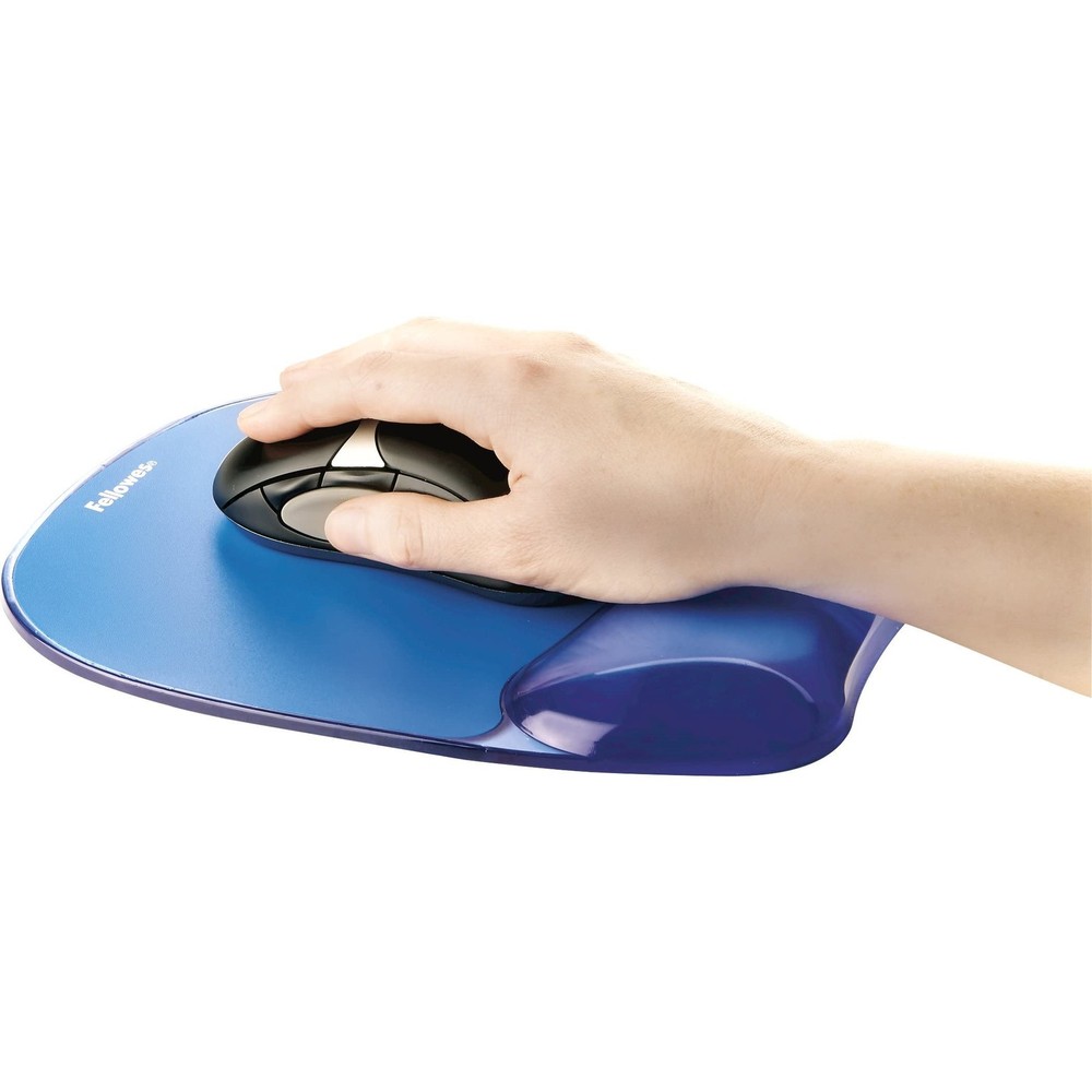 Fellowes Gel Mousepad/Wrist Rest - Crystals, Blue