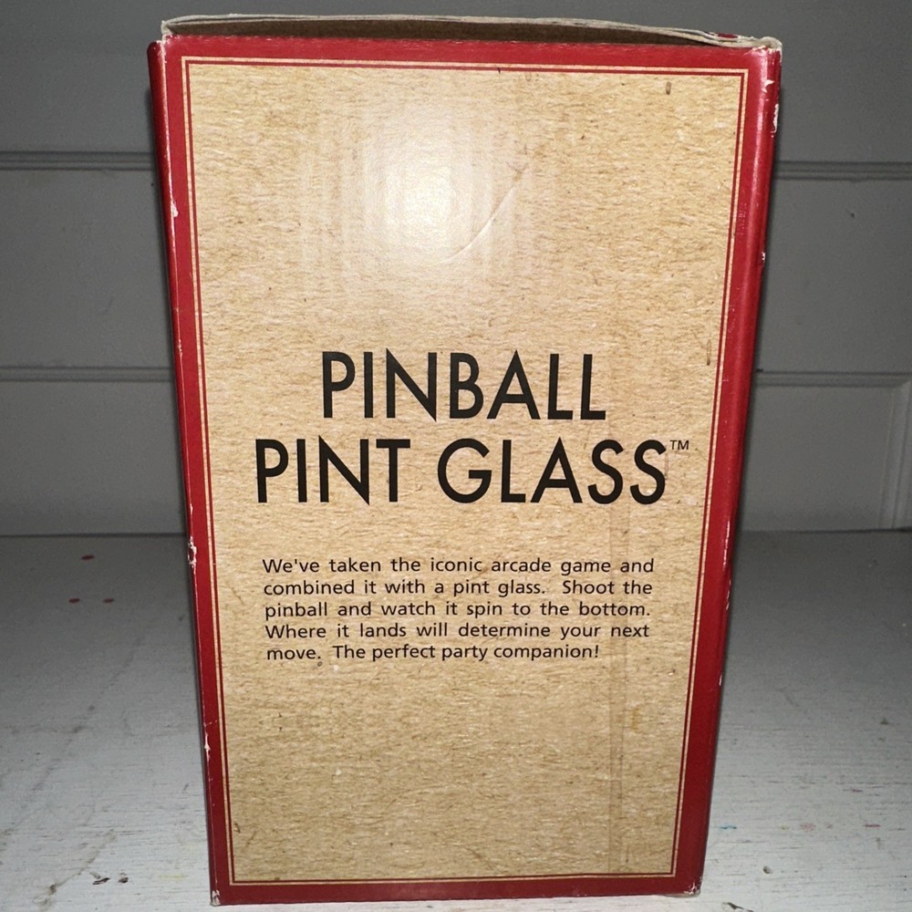 Pinball Pint Glass – Fun Drinking Game, NEW!