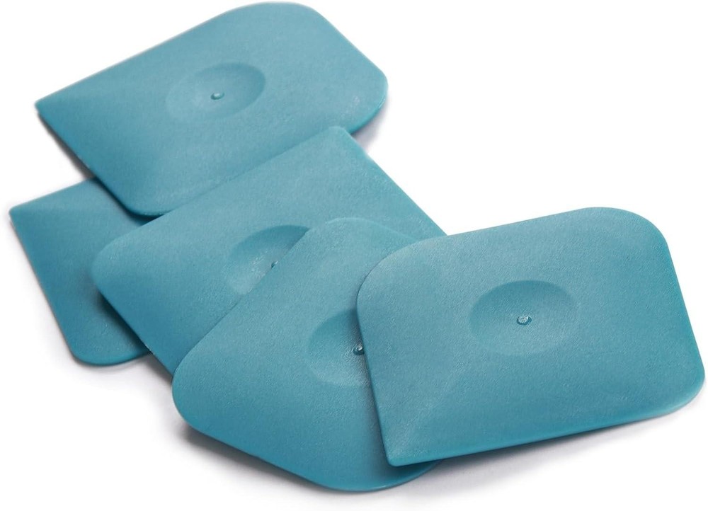 Premium Quality Pan Scraper Dish Scraper Tool 5 Pack Plastic Pot Scraper Food Sc