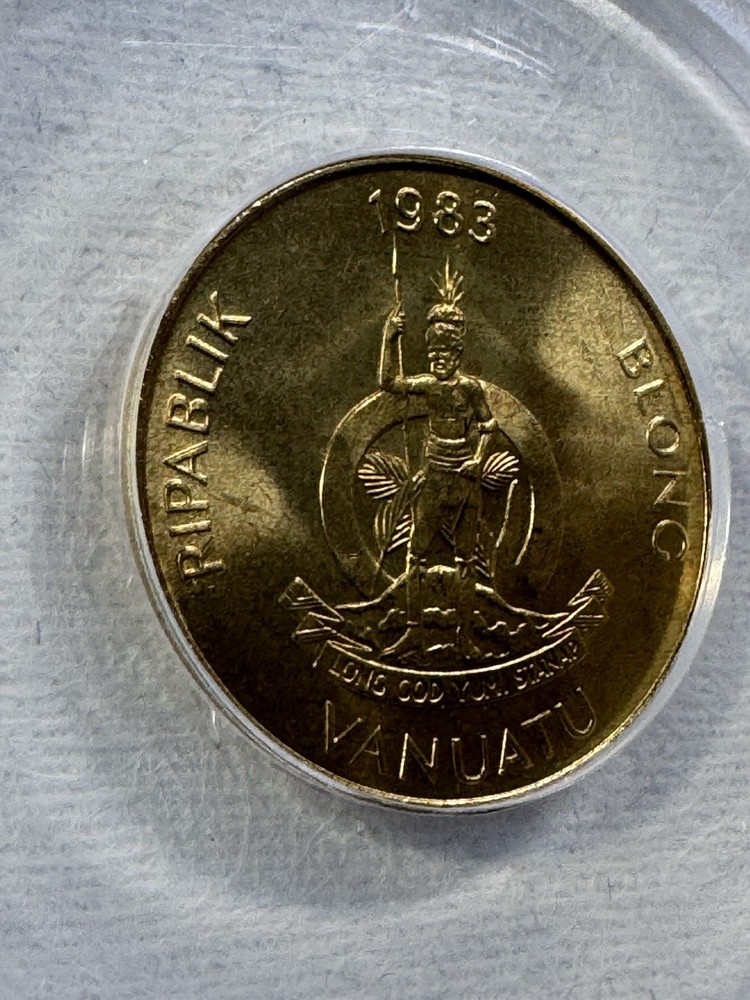 1983 Vanuatu 5 Vatu Graded MS 68 by ANACS
