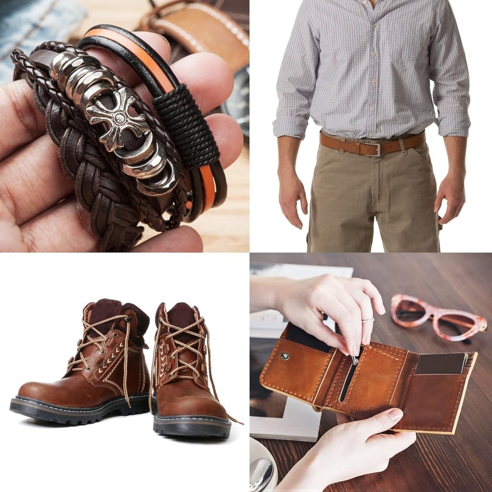 Soft, Waterproof 2 Inch Black Leather Strips - Versatile Crafting Material