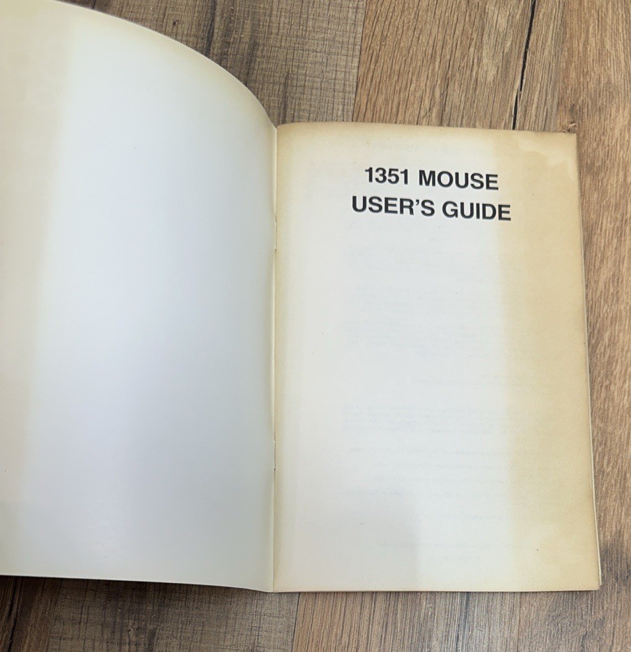 Commodore 1351 Mouse User’s Guide Manual for C64 C128 Computers 1986 Vintage