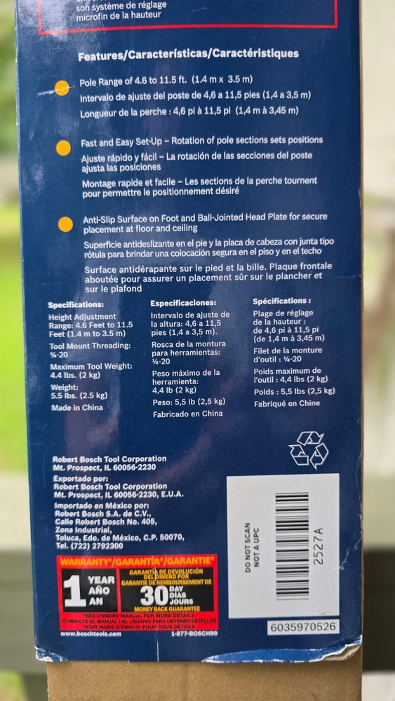 BOSCH - BP350 - Telescoping Pole System for Laser Tools - NIB